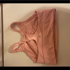 lululemon wunder train sports bra longline,pink puff, like new condition size 10